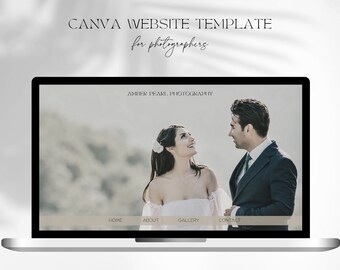 Canva Website Template for Wedding Photographers, Artists, Creative Muses, Tattoo Artist, Design Photography, Designer, Instant Download