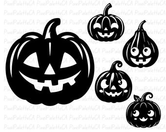 Cute Halloween pumpkin SVG, EPS, DXF Cut File / jackolantern svg / Jack o lantern Shape / Cricut Cutting files