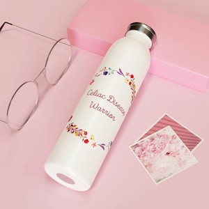 Celiac Disease Warrior Slim Water Bottle