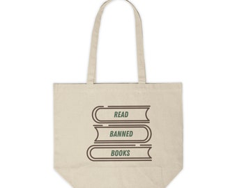 Read Banned Books Canvas Shopping Tote