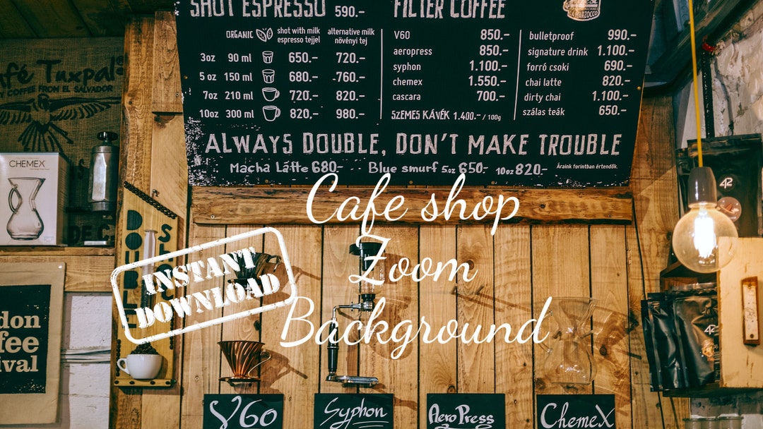 Cafe Backgrounds for Zoom Meeting Coffee Shop Zoom Virtual Background