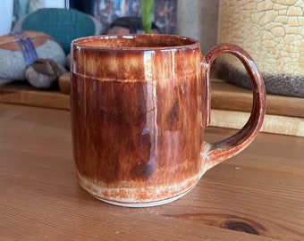 SAMPLE SALE - Brown Reactive Glaze Stoneware Mug - 12 oz.