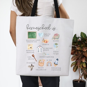 homeschool bag, homeschool library bag, homeschool mom gifts, homeschool family gift, homeschool gifts, homeschooling bag