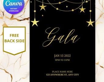 Elegante invito di gala, volantino fai da te per eventi (download digitale)