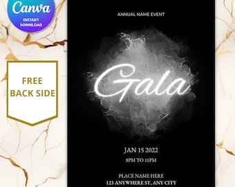 Elegante invito di gala, volantino fai da te per eventi (download digitale)