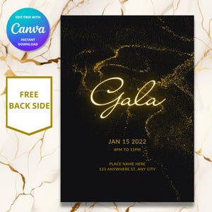 Gala invitation,Gala night invitation,DIY editable flyer,Grand event Invitation,Custom gala invitation,corporate event