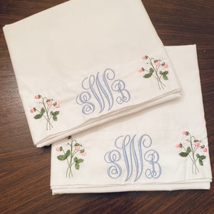 Embroidered Monogram Pillowcases