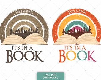 Take a Look It's in a Book Svg Png - Reading Rainbow (Digital Download)
