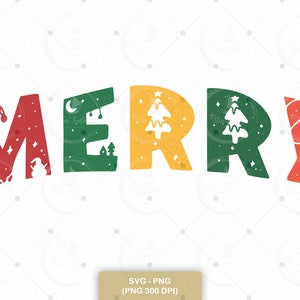 Merry SVG PNG, Merry Christmas, Holiday Christmas Pillow Svg, Winter Sign Cut File, Coffee Mug Svg, Christmas Design, Sublimation, Cricut