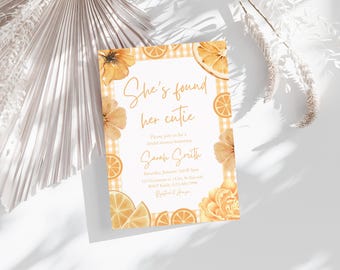 She’s Found Her Cutie Bridal Shower Invite, Oranges Bridal Shower Invite, Spring Bridal Shower Invite, Summer Bridal Shower Invite