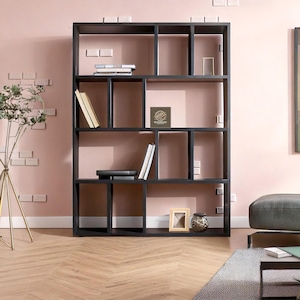 Room Divider Shelves — modern bookshelf for living room, storage bookcase
