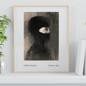 Odilon Redon print, Odilon Redon digital art, Digital Download, Redon Armor, Instant Download, Art Poster, Odilon Redon, Digital Print