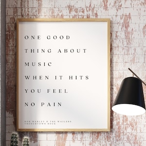 Bob Marley Lyrics Print: Reggae Wall Art (Digital Download)