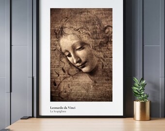 La Scapigliata imprimible / Leonardo da Vinci Wall Art / Renaissance Classic Art Print