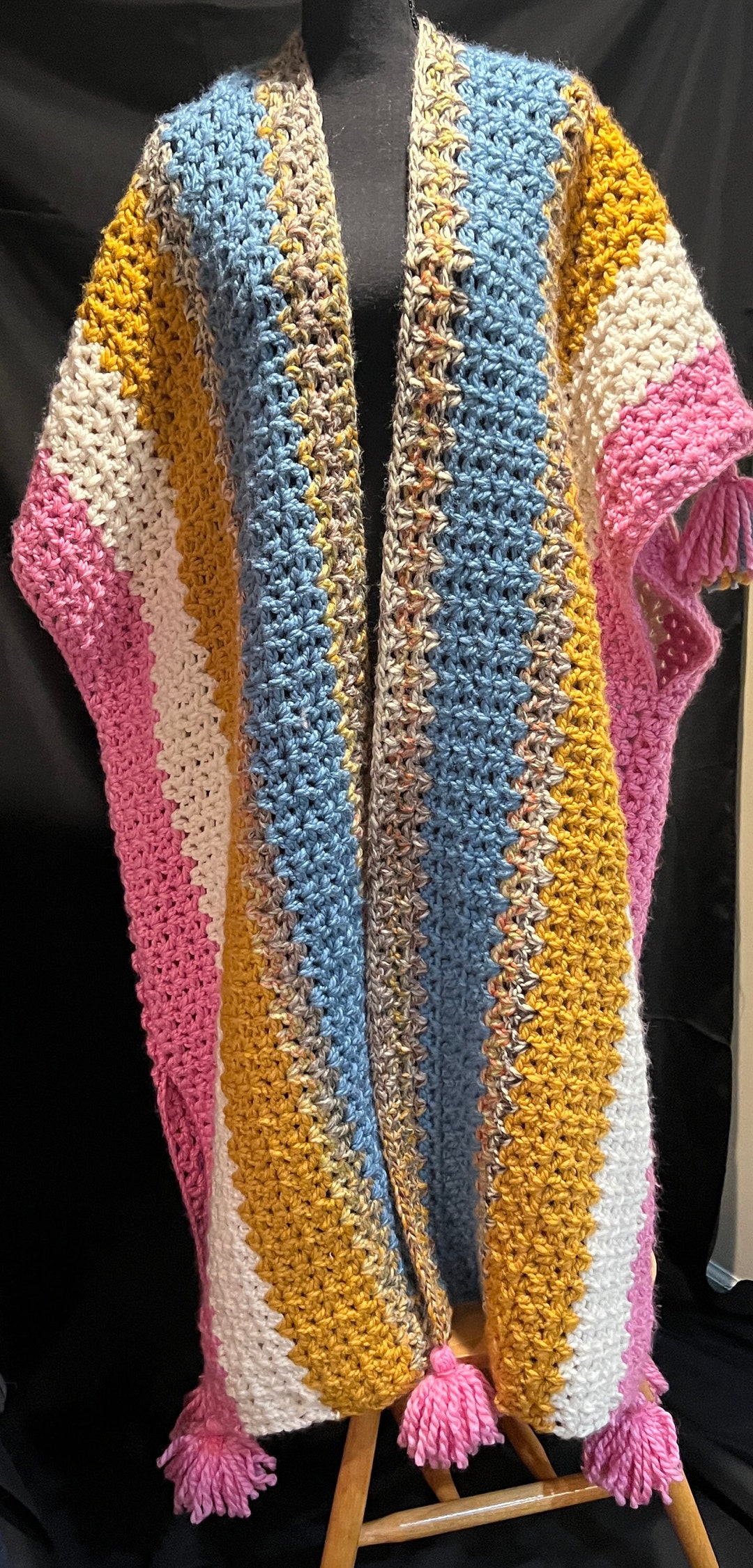 Hexagon Granny Square Cardigan Duster Etsy