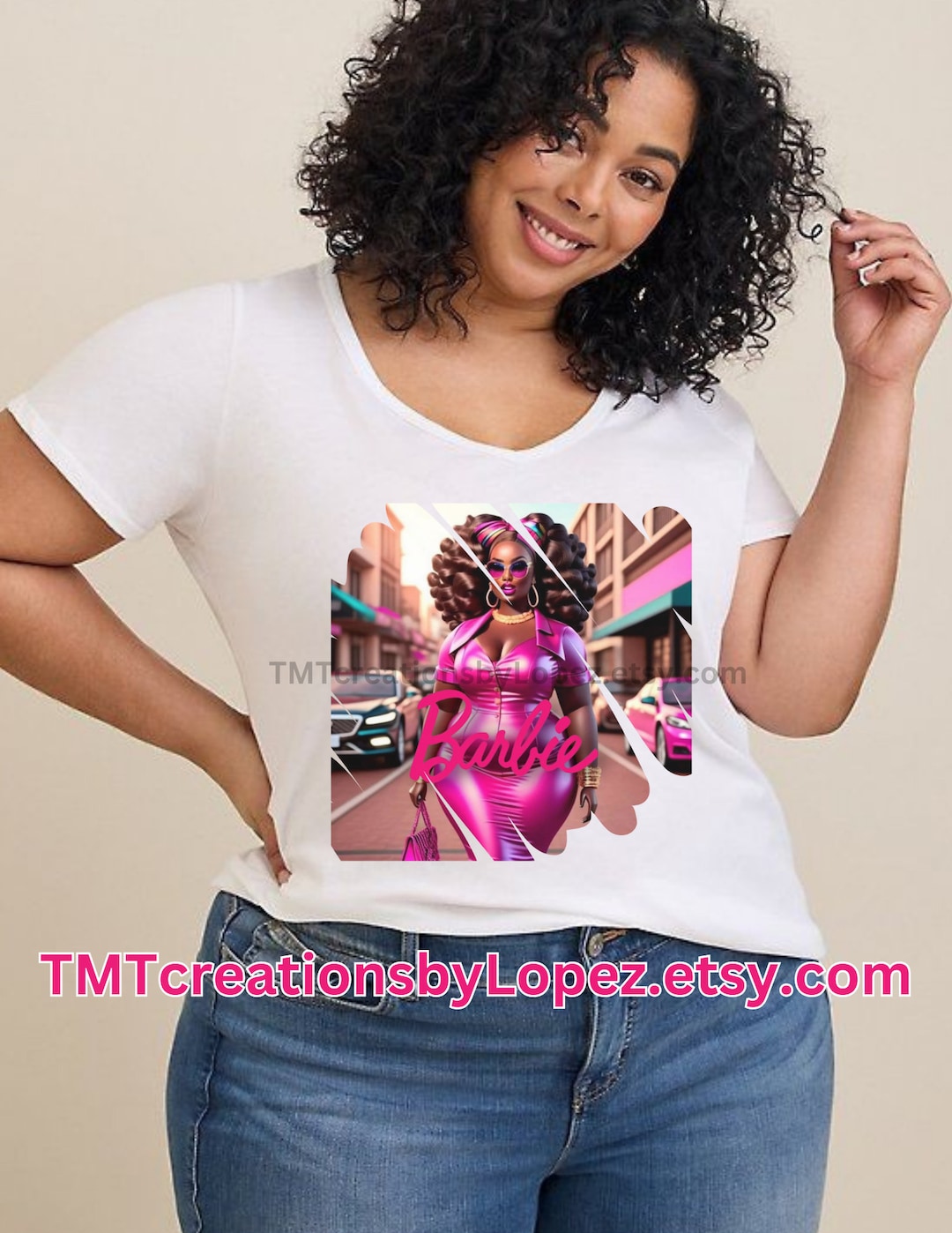 Plus Size Black Barbie PNG - Etsy