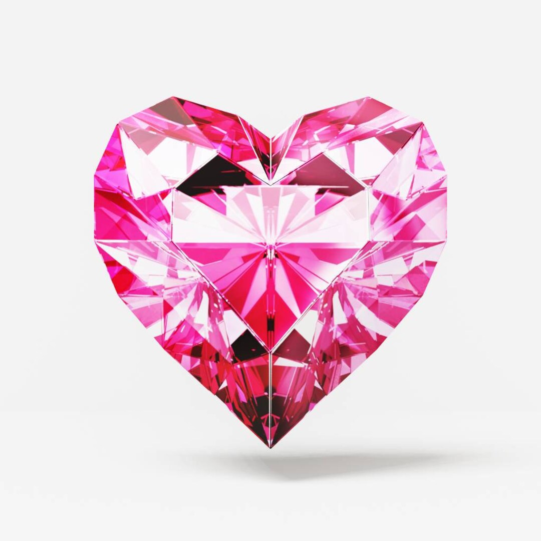 large-heart-diamond-diy-kit-papercraft-template-heart-red-diamond-3d