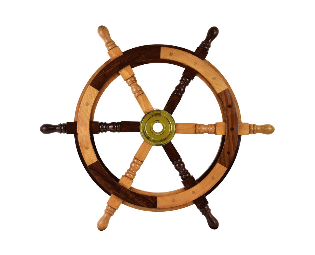 Wooden Ship Wheel Nautical Ship Wheel Captain's Wheel Pirates Accent