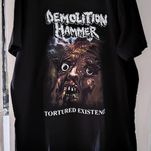 Demolition Hammer - Tortured Existence - Tshirt RARE - LIMITED!  (Morbid Saint, Dark Angel, Sadus, Exhorder, Sepultura, Kreator, Incubus)