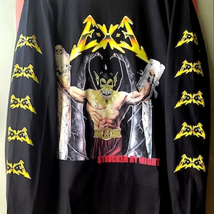 E-X-E - Stricken by Might - LONG SLEEVE - Limited! Rare! (Destructor, Hallows Eve, Nasty Savage, Blessed Death, Anthrax) (Thrash Metal) EXE
