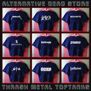 Thrash Metal Top 10, Girlie TOP TANKS : Destruction, Exodus, Kreator, Megadeth, Metalllica, Onslaught, Sepultura, Slayer, Sodom