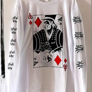 Mercful Fate / King Diamond - Design per carte da gioco - Manica lunga - MOLTO RARA! - LIMITATA! (Mercyful Fate, Ritratto, Fantasma, Soffitta, Death Ss)