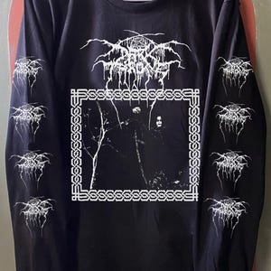 Darkthrone - Under a Funeral Moon - T-shirt a maniche lunghe, edizione limitata, rara (Immortal, Katharsis, Urgehal, Hellhammer, black death metal)