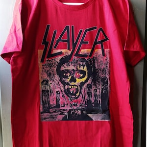 Slayer - Seasons in the Abyss - RED Tshirt- Limited! RARE! (Sodom, Dark Angel, Sepultura, Possessed)