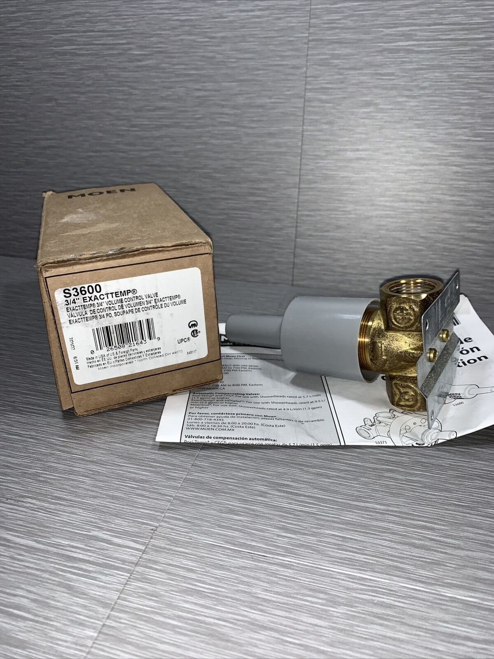 Moen S3600 Volume Control Valves Showers 3/4 Inch Exacttemp Etsy