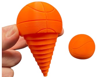 Basketball Layered Fidget Toy | 3D Printed Basketball Fidget | Sports Sensory Toy | Stress Relief Desk Accessory | Party Gift Favor