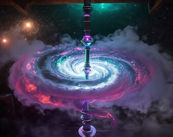 Shisha Wasserpfeife Hookah Deko Digitaler Download Individuelle Geschenke Galaxy Space Universe Wandkunst motive Schlaf- Wohnzimmer