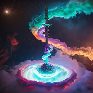 Shisha Water Pipe Hookah Decoration Digital Download Individual Gifts Galaxy Space Universe Wall Art Motifs Bedroom Living Room