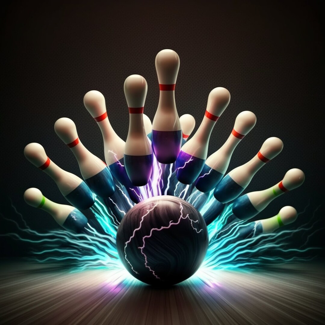 Bowling DIGITAL DOWNLOAD Bowling Graphics, Bowling Ball, Strike ...