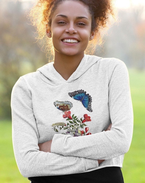 Kaufe Yoga-Outfit mit Schmetterlings- und Blumendruck für Damen