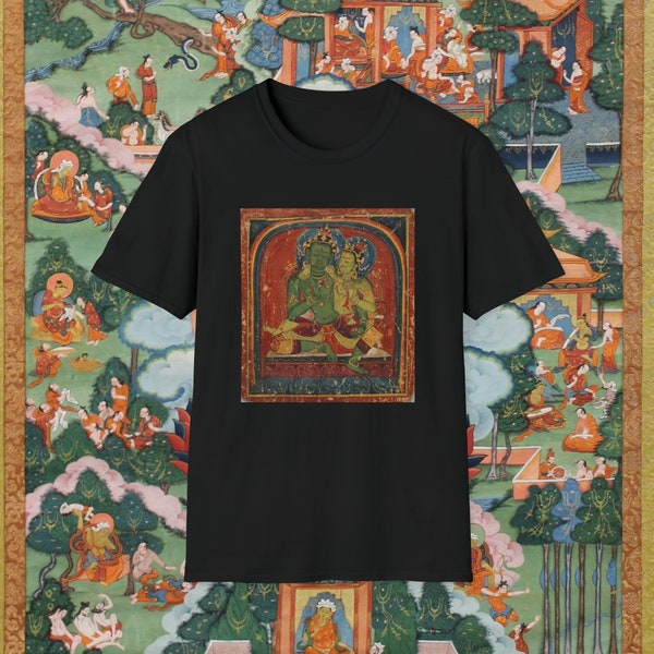 Shiva Shakti Deity shirt/Tibetan Art initiation yoga meditation T-Shirt/Buddhist Art boho tshirt/Spiritual Yab Yum kundalini tee