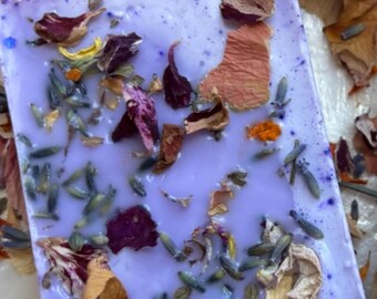 Organic goat milk 3.5oz bar soaps/Handmade/flower rose petals/lavender/citrus/fruity/essential oil soap/skin softening/all natural