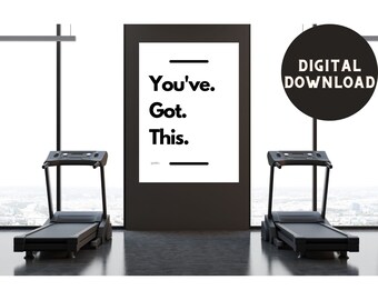 Je hebt deze afdrukbare kunst aan de muur, gymposter, fitnessposter, motivatiekunst voor degenen die graag trainen