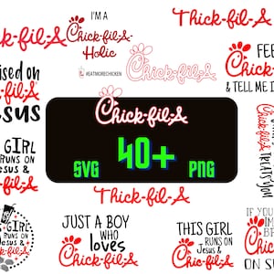 40+ Thick-fil-A Files, Thick-fil-A Svg Png, Thick-fil-A Cut Files, Thick-fil-A Cricut, Silhouette, Svg Cut Files, Digital Files, Thick svg