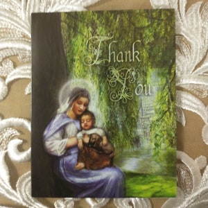Madonna col Bambino GRAZIE Card~