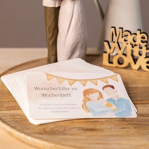 Kartenset „Wunscherfüller im Wochenbett“ - „Geschenk Geburt“ - „Geschenk Babyparty“