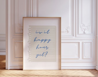 Impresión de cuenta para invitados de Happy Hour / Arte de pared para carrito de bar (Descarga digital)