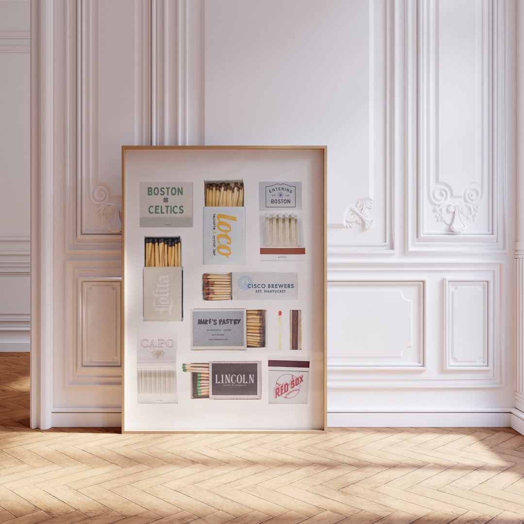 Boston Matchbox Art Print, City Souvenir (digital Download) - Etsy