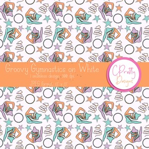 Gymnastics seamless pattern for fabric for gymnastics seamless repeating pattern for commercial use gymnastics pattern for digital paper