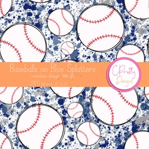 Baseball seamless pattern repeating file for fabric printing baseball seamless digital pattern for commercial use baseball pattern retro