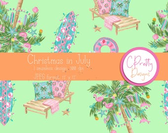 Christmas in July seamless pattern for christmas in july jpeg for summer christmas seamless pattern for commercial use july christmas design
