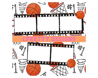 Hoja de álbum de recortes digital de baloncesto prefabricada, página de álbum de recortes digital de baloncesto de 12 x 12, diseño de álbum de recortes digital, papel de álbum de recortes de baloncesto