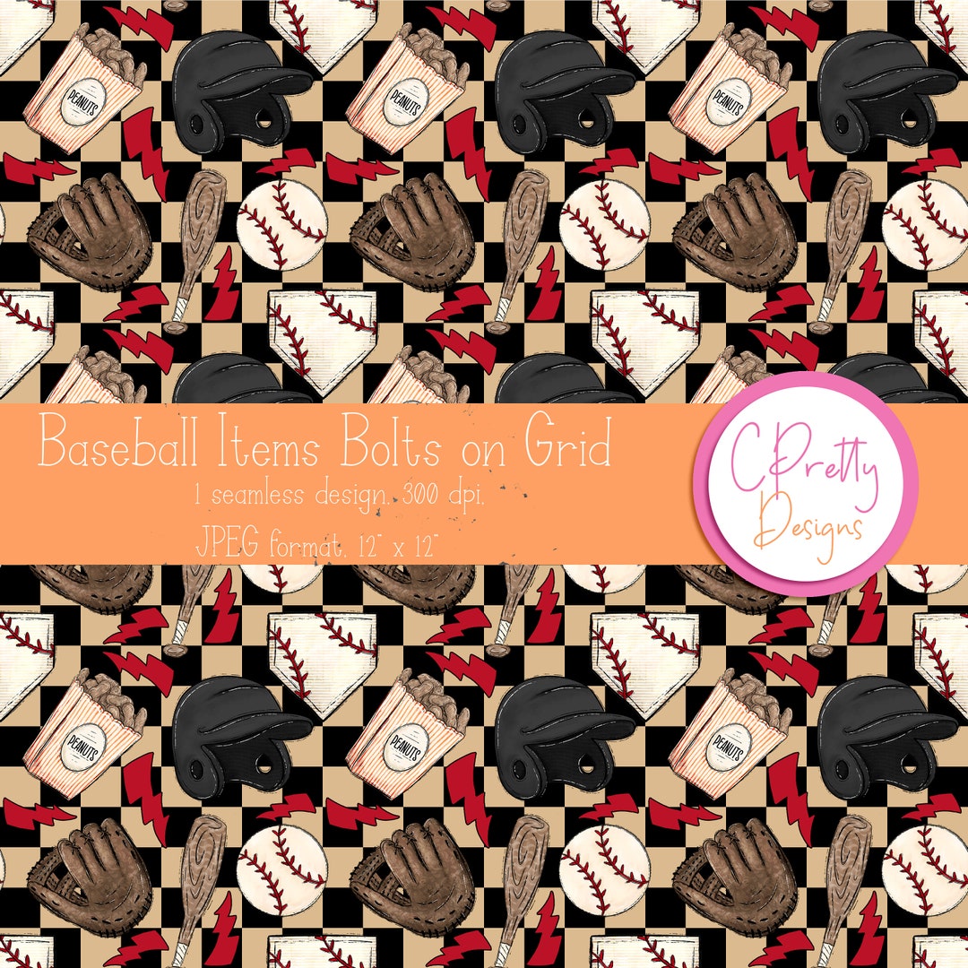 Baseball Seamless Pattern Repeating File for Fabric Printing Baseball ...