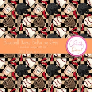 Baseball Seamless Pattern Repeating File for Fabric Printing Baseball ...