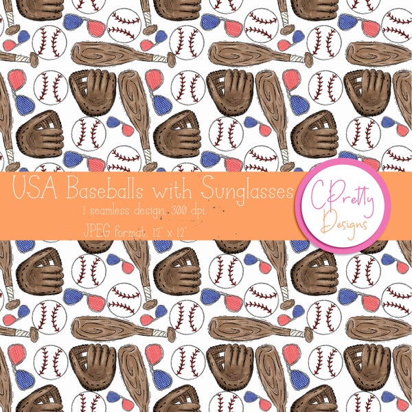Baseball Pattern - Etsy