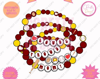Baseball mom sublimation for baseball mom clipart for loud and proud baseball mom png trendy ball mom friendship bracelet sublimation png